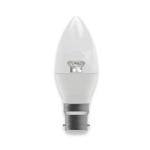 Bell 60570 2.1w BC LED Candle Lamp 4000k Cool White Clear 250 lumens Dimmable