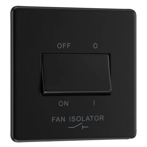 BG FFB15-01 10a 3 Pole Fan Isolator Matt Black
