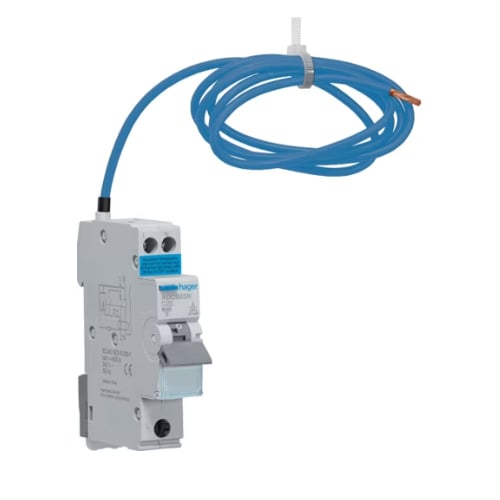 Hager ADC925R 25a C Curve  Type A 1 Pole + Switched Neutral RCBO