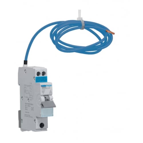 Hager ADC920R 20a C Curve  Type A 1 Pole + Switched Neutral RCBO