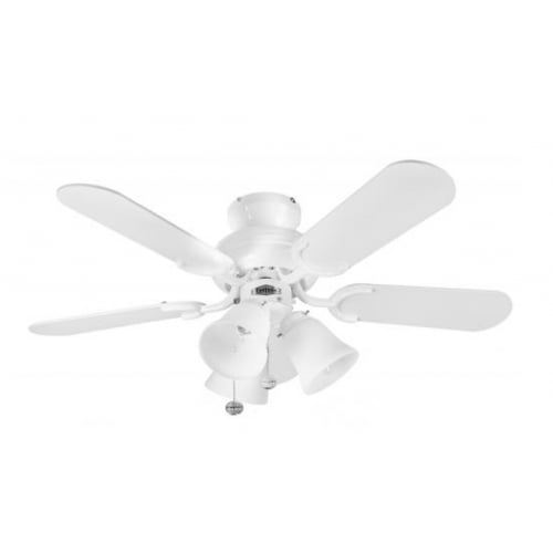 Fantasia 110194 Capri Combi 36" White Flush Ceiling Fan & Light